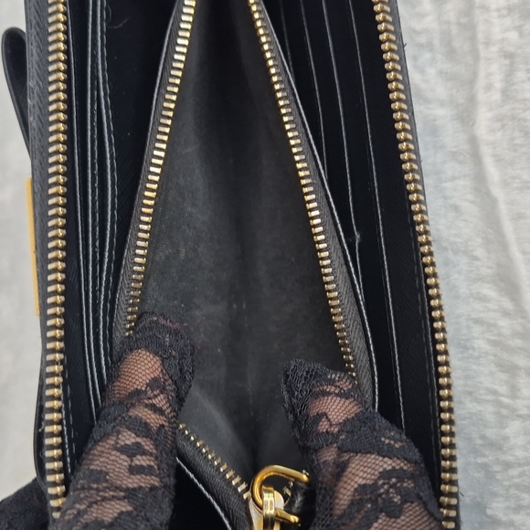Prada Black Zip-Around Wallet with Gold Hardware - Picture 13 of 17